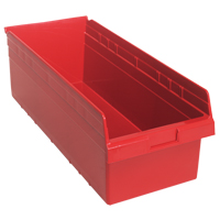 Bacs pour &eacute;tag&egrave;re Store-Max, 11-1/8" la x 8" H x 23-5/8" p, Rouge, Capacit&eacute; 68 lb Cam Industrial