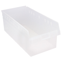 Bacs pour &eacute;tag&egrave;re Store-Max, 11-1/8" la x 8" H x 23-5/8" p, Transparent, Capacit&eacute; 68 lb Cam Industrial