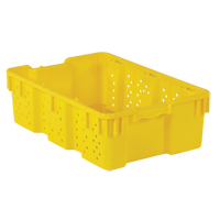 Contenant en plastique empilable Stack-N-Nest pour l'agriculture, 16" x 23,9" x 7,3", Jaune Cam Industrial