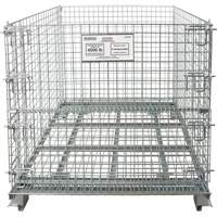 Collapsible Wire Container, 40" W x 48" D x 42" H, 4000 lbs. Capacity Cam Industrial