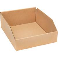 Deep Corrugated Parts Bins, 9-3/4" W x 11-1/4" D x 4-1/2" H, Beige Cam Industrial