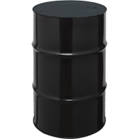 Steel Drums, 55 US gal (45 imp. gal.), Unlined, Black, Closed Top, 1A1/X1.8/300, 20 Gauge Cam Industrial