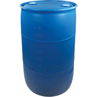Polyethylene Drums, 55 US gal (45 imp. gal.), Closed Top, Blue Cam Industrial