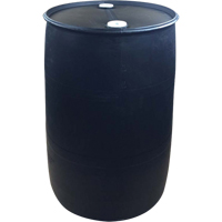 Polyethylene Drums, 55 US gal (45 imp. gal.), Closed Top, Black Cam Industrial