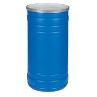 Polyethylene Drums, 15.5 US gal (12.91 imp. Gal.), Open Top, Blue Cam Industrial