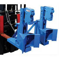 Manipulateur de barils MORSPEED 1500 pour chariot &eacute;l&eacute;vateur, Pour 55 gal. US (45 gal. imp.) Cam Industrial