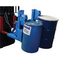 Manipulateur de barils MORSPEED 1500 pour chariot &eacute;l&eacute;vateur, Pour 55 gal. US (45 gal. imp.) Cam Industrial