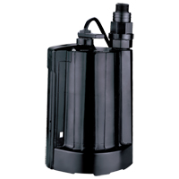 Automatic Submersible Utility Pump, 1/3 HP, 2160 GPH, 115 V, 4 A Cam Industrial