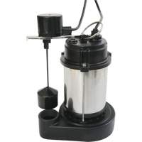 Stainless Steel Housing-Cast Iron Base Sump Pump, 1/3 HP, 3630 GPH Flow Rate Cam Industrial