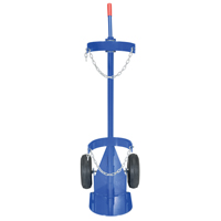 Gas Cylinder Cart, Pneumatic Wheels, 12" W x 15-1/2" L Base, 500 lbs. Cam Industrial