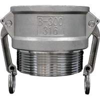 Cam & Groove Coupling, Stainless Steel, Type B, 3/4", Male NPT, 250 PSI Cam Industrial