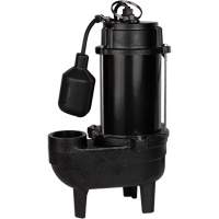 Cast Iron Sewage Pump, 120 V, 9.5 A, 6000 GPH, 1/2 HP Cam Industrial