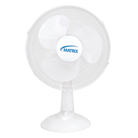 Oscillating Desk Fan with Push Buttons, 16" Diameter, 3 Speeds Cam Industrial
