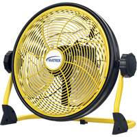 Rechargeable Indoor/Outdoor Fan with USB port, Commercial, Variable Speed, 12" Diameter Cam Industrial