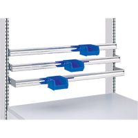 Modular Ergonomic Workstations - Light-Duty Parts Bin Rails Cam Industrial