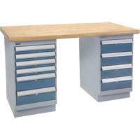 Pre-Designed Workbench, Dual Drawers, 2500 lbs. Cap., 72" W x 36" D, 34" H Cam Industrial