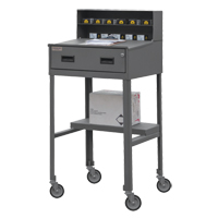 Shop Desk, 23" W x 20" D x 47-3/4" H, Grey Cam Industrial