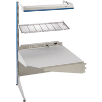 Postes de travail modulaires ergonomiques - Exemples de configurations - A-SC Ajouts de coin &agrave; un c&ocirc;t&eacute;, 36" la x 28" p x 84" h, Ajout de coin &agrave; un c&ocirc;t&eacute; Cam Industrial