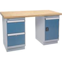 Heavy-Duty Workbench, Door & Drawers, 1500 lbs. Cap., 72" W x 36" D, 34" H Cam Industrial