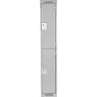 Casiers Clean Line, 2 niveaux, 12" x 18" x 72", Acier, Gris, Rivet (assembl&eacute;) Cam Industrial
