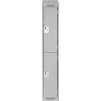 Casiers Clean Line, 2 niveaux, 12" x 18" x 78", Acier, Gris, Rivet (assembl&eacute;) Cam Industrial