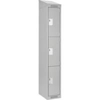 Casiers Clean Line, 3 niveaux, 12" x 18" x 78", Acier, Gris, Rivet (assembl&eacute;) Cam Industrial