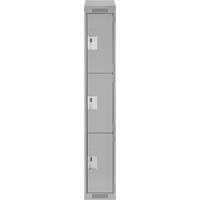 Casiers Clean Line, 3 niveaux, 12" x 18" x 78", Acier, Gris, Rivet (assembl&eacute;) Cam Industrial