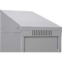 Clean Line Lockers, 2 -tier, Bank of 4, 48" x 18" x 82", Steel, Beige, Rivet (Assembled) Cam Industrial