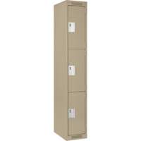 Casiers Clean Line, 3 niveaux, 12" x 18" x 72", Acier, Beige, Rivet (assembl&eacute;) Cam Industrial