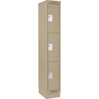 Casiers Clean Line, 3 niveaux, 12" x 18" x 76", Acier, Beige, Rivet (assembl&eacute;) Cam Industrial