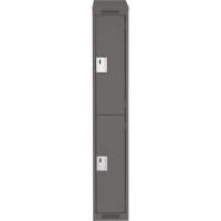 Casiers Clean Line, 2 niveaux, 12" x 18" x 78", Acier, Charbon, Rivet (assembl&eacute;) Cam Industrial