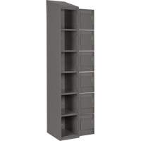 Clean Line Lockerette, 6 -tier, Bank of 4, 48" x 18" x 78", Steel, Charcoal, Rivet (Assembled) Cam Industrial