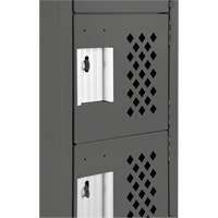 Assembled Lockerettes Clean Line Perforated Economy Lockers, 6 -tier, 18" x 72" x 12", Steel Cam Industrial