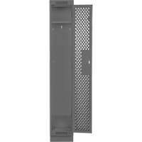 Clean Line Lockers, 12" x 15" x 76", Steel, Charcoal, Rivet (Assembled), Perforated Cam Industrial