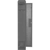 Clean Line Lockers, 12" x 12" x 82", Steel, Charcoal, Rivet (Assembled), Perforated Cam Industrial
