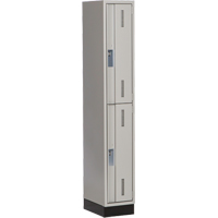 Casiers robustes Concorde, 2 niveaux, 12" x 18" x 76", Acier, Gris, Soud&eacute; (assembl&eacute;) Cam Industrial