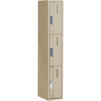 Casiers robustes Concorde, 3 niveaux, 12" x 18" x 72", Acier, Beige, Soud&eacute; (assembl&eacute;) Cam Industrial