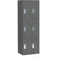 Casiers robustes Concorde, 3 niveaux, Bloc de 2, 24" x 18" x 72", Acier, Charbon, Soud&eacute; (assembl&eacute;) Cam Industrial