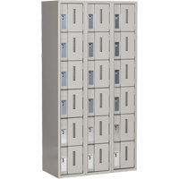 Concorde Heavy-Duty Lockers, 6 -tier, Bank of 3, 36" x 18" x 72", Steel, Grey, Welded (Assembled) Cam Industrial