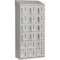 Concorde Heavy-Duty Lockers, 6 -tier, Bank of 3, 36" x 18" x 78", Steel, Grey, Welded (Assembled) Cam Industrial
