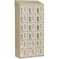 Concorde Heavy-Duty Lockers, 6 -tier, Bank of 3, 36" x 18" x 78", Steel, Beige, Welded (Assembled) Cam Industrial
