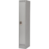 Lockers, 12" x 18" x 76", Steel, Grey, Knocked Down Cam Industrial