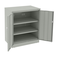 Armoire &agrave; hauteur de comptoir de luxe, Acier, 2 Tablettes, 42" h x 36" la x 24" P, Gris p&acirc;le Cam Industrial