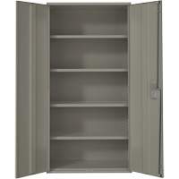 Hi-Boy Storage Cabinet, Steel, 4 Shelves, 72" H x 36" W x 18" D, Grey Cam Industrial