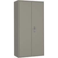Wardrobe Storage Cabinet, Steel, 36" W x 18" D x 72" H, Grey Cam Industrial