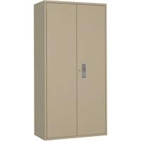Combination Storage Cabinet, Steel, 6 Shelves, 72" H x 36" W x 18" D, Beige Cam Industrial