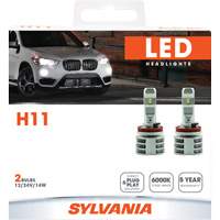 H11 Headlight Bulb, LED, 13.2 W/17 W, White Cam Industrial