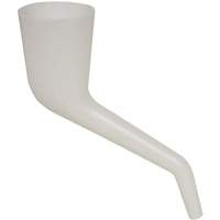 Translucent Right Angle Funnel, Plastic Cam Industrial