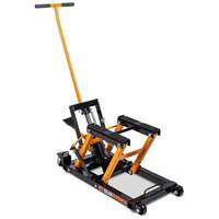 ATV and Motorcycle Jack, 0.75 Ton(s) Capacity, 4-2/3" Lowered, 14-1/2" Raised, Manual Hydraulic Cam Industrial