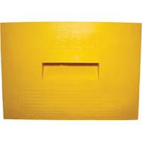 Wheel Chock, Polyurethane, Yellow, 15-1/4" W x 12-1/8" D x 10-3/4" H Cam Industrial